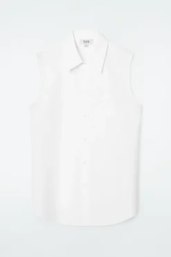 COS OPEN-BACK SLEEVELESS SHIRT-Women Shirts & Blouses | Tops
