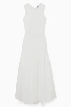 COS OPEN-BACK TIERED MIDI DRESS-Women Dresses & Jumpsuits