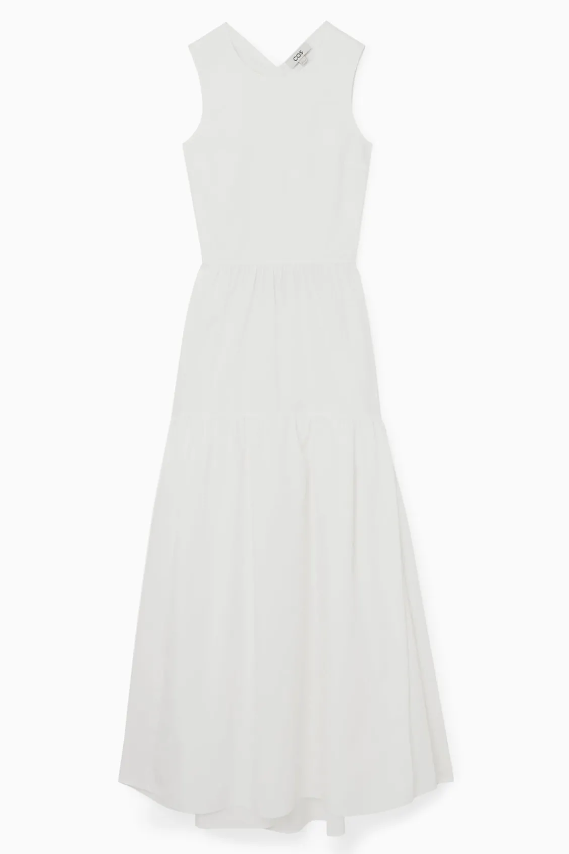 COS OPEN-BACK TIERED MIDI DRESS-Women Dresses & Jumpsuits