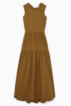 COS OPEN-BACK TIERED MIDI DRESS-Women Dresses & Jumpsuits