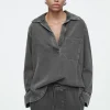 COS OPEN-COLLAR DENIM SHIRT-Women Shirts & Blouses | Tops