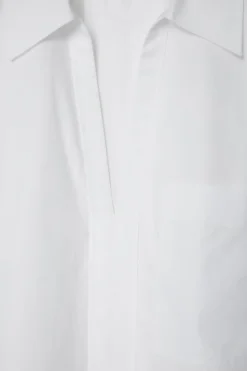 COS OPEN-COLLAR DRAWSTRING BLOUSE-Women Shirts & Blouses | Tops