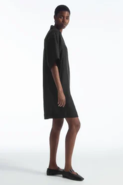 COS OPEN-COLLAR LINEN SHIRT DRESS-Women Dresses & Jumpsuits