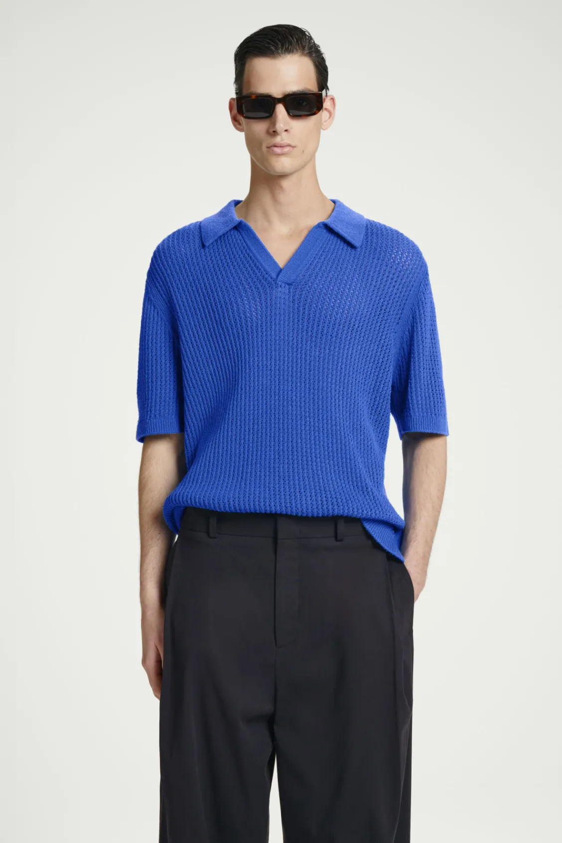 COS OPEN-KNIT POLO SHIRT- Polo Shirts | Sweaters & Cardigans