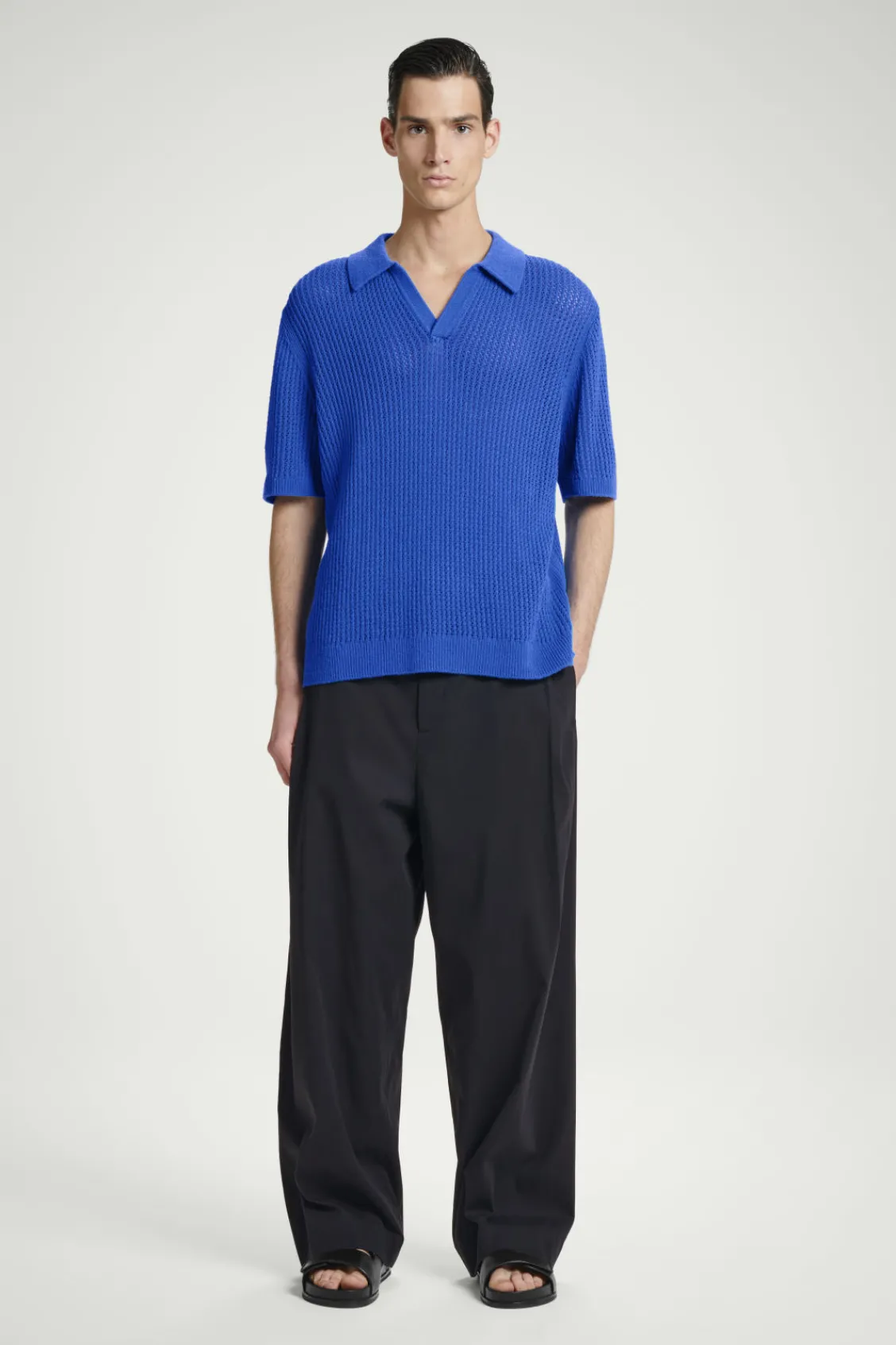 COS OPEN-KNIT POLO SHIRT- Polo Shirts | Sweaters & Cardigans