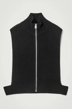 COS OPEN-SIDE ZIP-UP WOOL VEST- Hats & Scarves | Sweaters & Cardigans