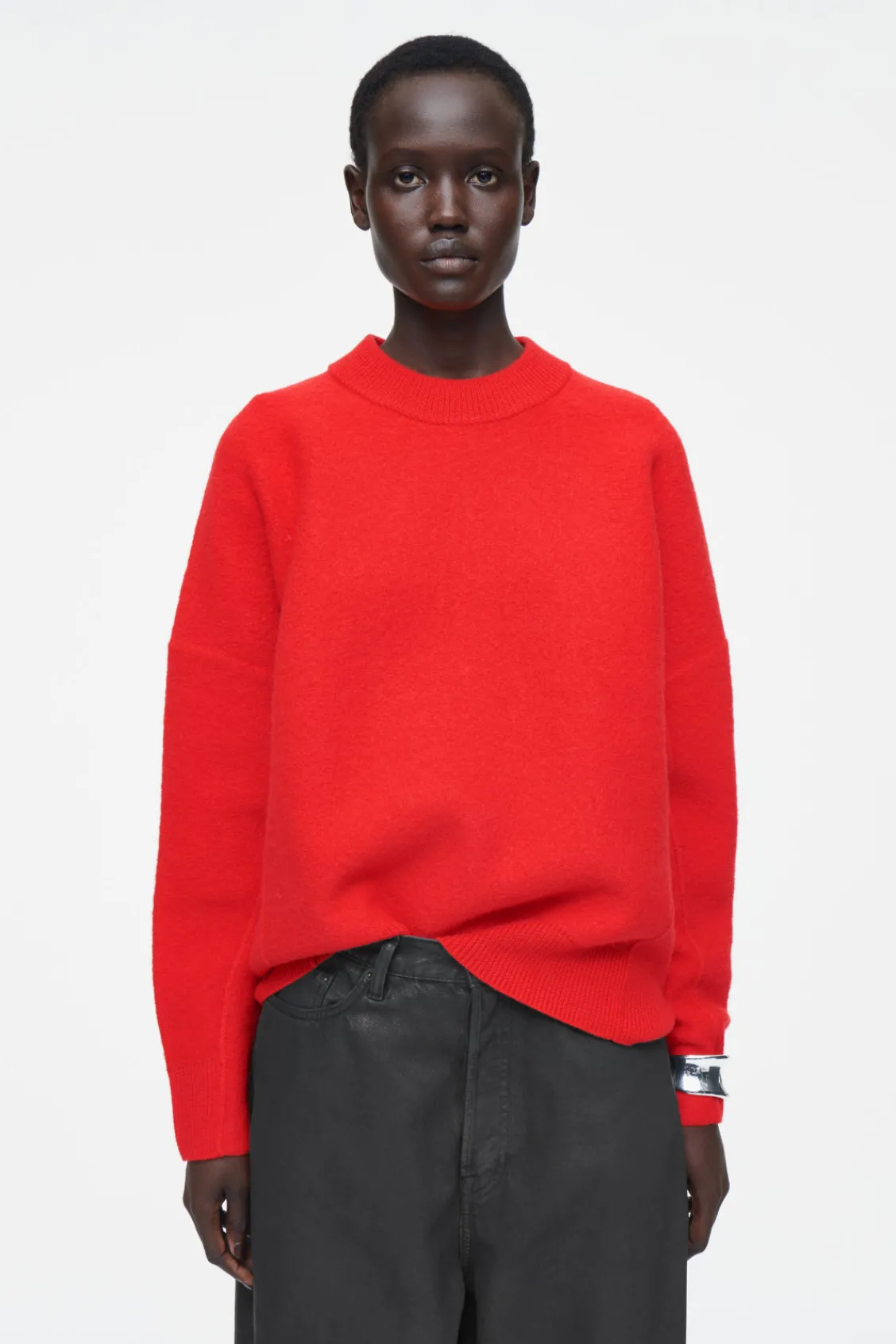 COS OVERSIZED BOILED MERINO WOOL SWEATER-Women Sweaters & Cardigans