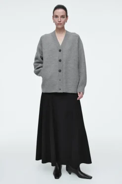 COS OVERSIZED BOILED MERINO WOOL CARDIGAN-Women Sweaters & Cardigans