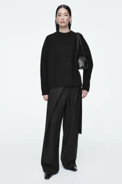 COS OVERSIZED BOILED MERINO WOOL SWEATER-Women Sweaters & Cardigans