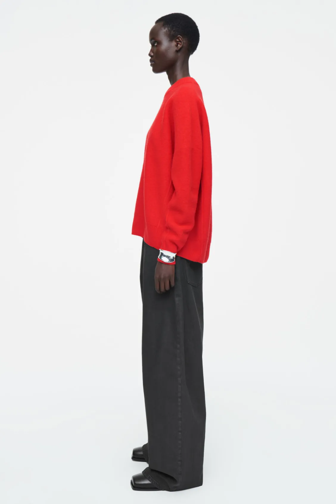 COS OVERSIZED BOILED MERINO WOOL SWEATER-Women Sweaters & Cardigans
