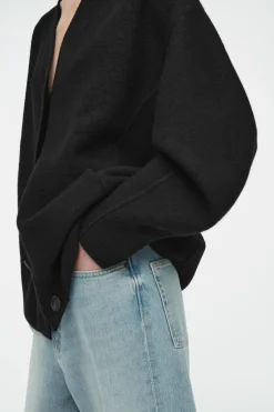 COS OVERSIZED BOILED MERINO WOOL CARDIGAN-Women Sweaters & Cardigans