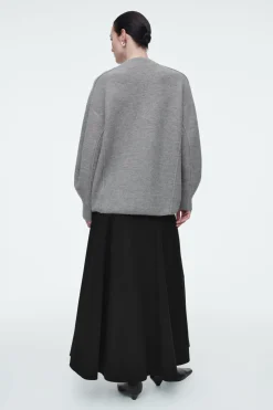 COS OVERSIZED BOILED MERINO WOOL CARDIGAN-Women Sweaters & Cardigans