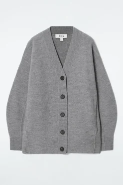 COS OVERSIZED BOILED MERINO WOOL CARDIGAN-Women Sweaters & Cardigans
