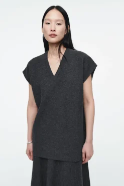 COS OVERSIZED BOILED-WOOL TANK-Women Tops | Sweaters & Cardigans