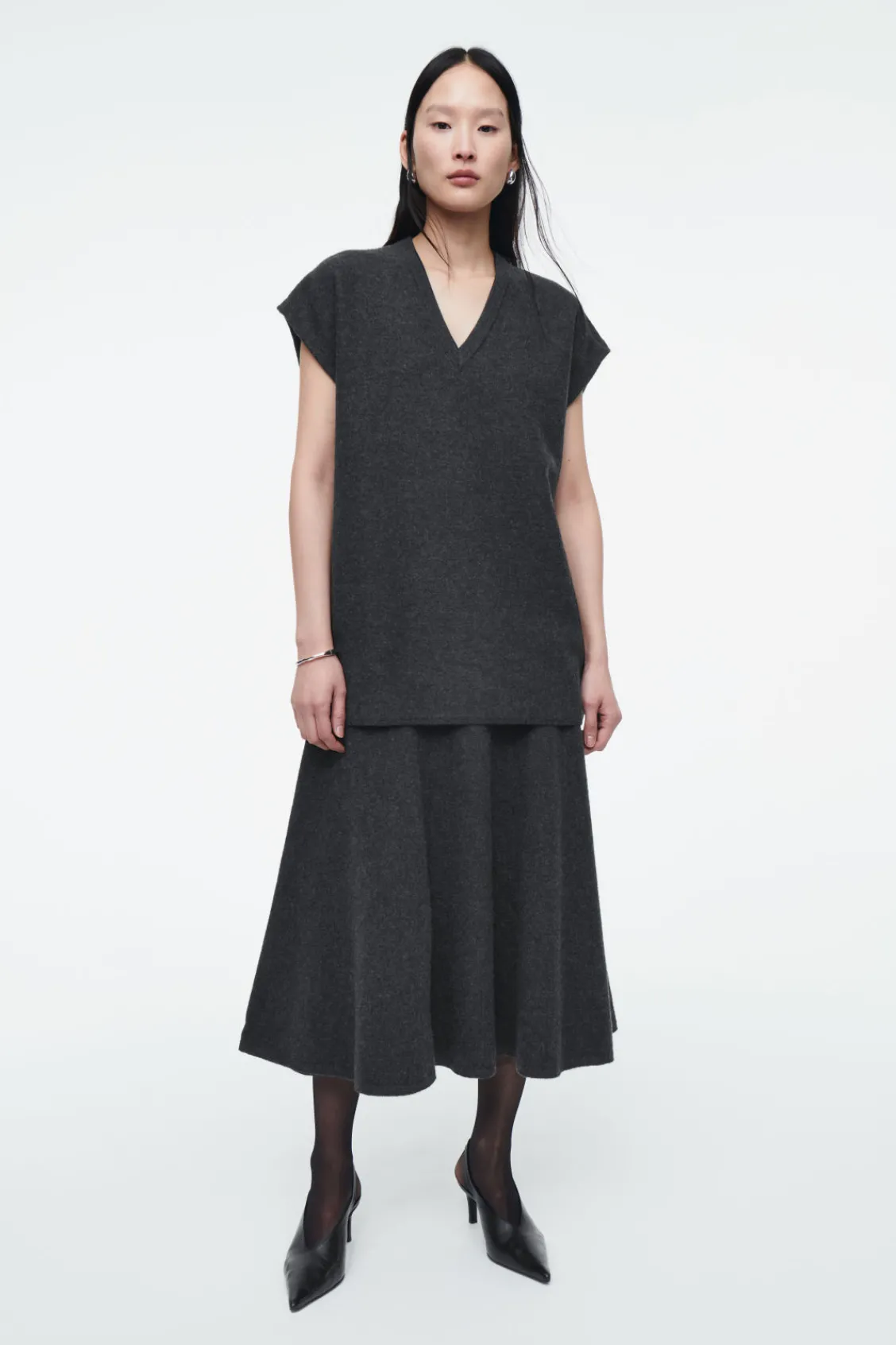 COS OVERSIZED BOILED-WOOL TANK-Women Tops | Sweaters & Cardigans