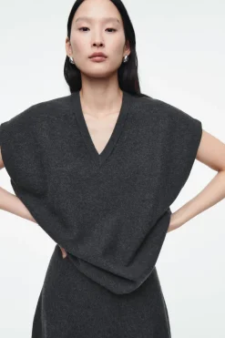 COS OVERSIZED BOILED-WOOL TANK-Women Tops | Sweaters & Cardigans