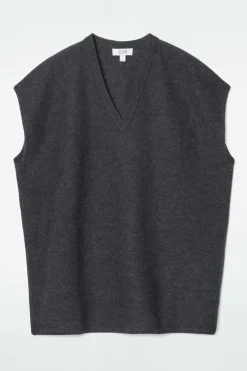 COS OVERSIZED BOILED-WOOL TANK-Women Tops | Sweaters & Cardigans