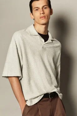 COS OVERSIZED BOUCLÉ-KNIT POLO SHIRT- Polo Shirts | Sweaters & Cardigans