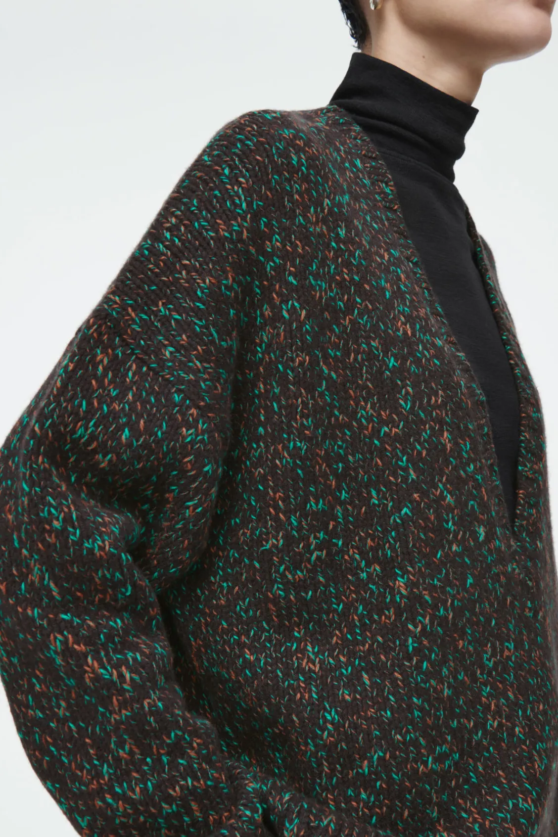 COS OVERSIZED CHUNKY FLECKED WOOL SWEATER-Women Sweaters & Cardigans