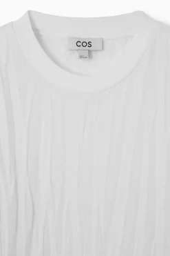 COS OVERSIZED CRINKLED JERSEY T-SHIRT-Women T-Shirts | Tops
