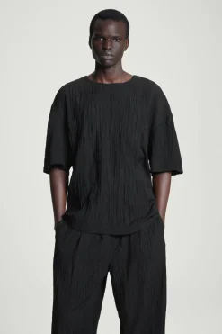 COS OVERSIZED CRINKLED-TEXTURE T-SHIRT- Matching Sets | T-Shirts