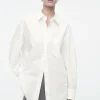 COS OVERSIZED CURVED-HEM SHIRT-Women Shirts & Blouses | Tops