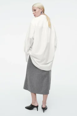 COS OVERSIZED CURVED-HEM SHIRT-Women Shirts & Blouses | Tops