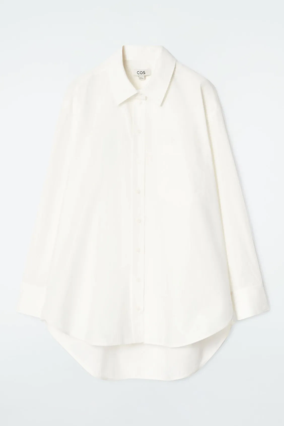 COS OVERSIZED CURVED-HEM SHIRT-Women Shirts & Blouses | Tops