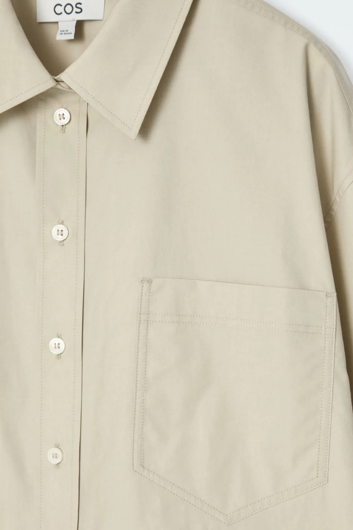 COS OVERSIZED CURVED-HEM SHIRT-Women Shirts & Blouses | Tops