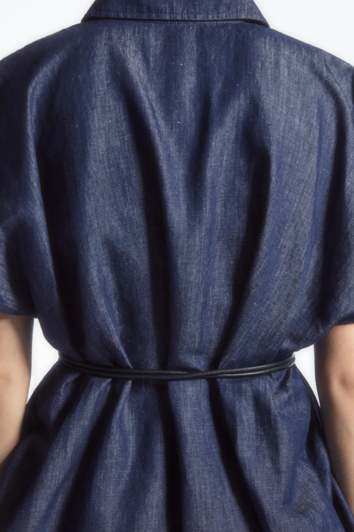 COS OVERSIZED DENIM MIDI SHIRT DRESS-Women Dresses & Jumpsuits