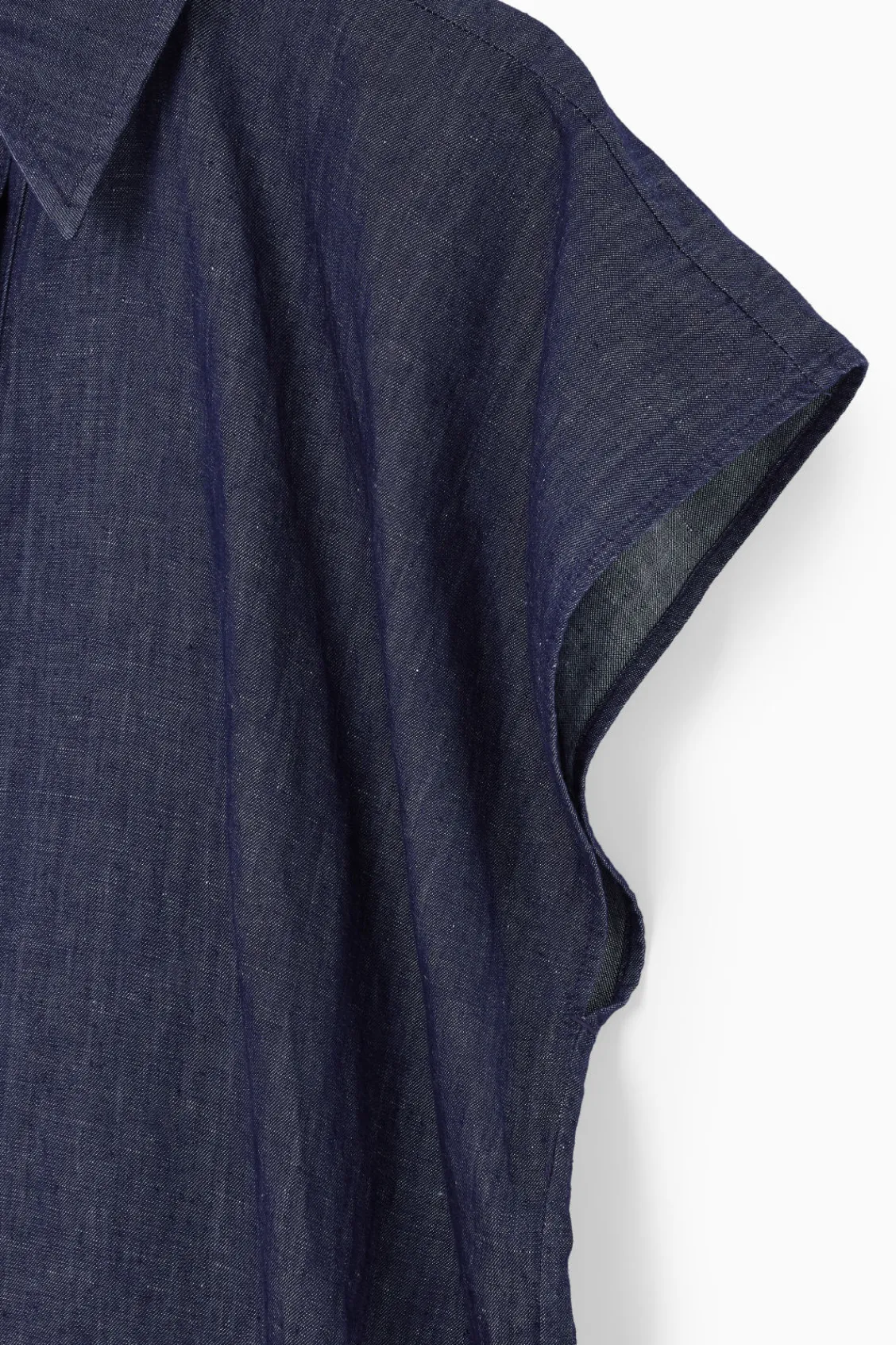 COS OVERSIZED DENIM MIDI SHIRT DRESS-Women Dresses & Jumpsuits