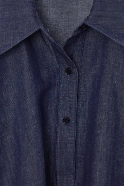 COS OVERSIZED DENIM MIDI SHIRT DRESS-Women Dresses & Jumpsuits