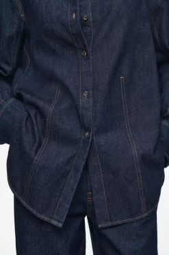 COS OVERSIZED DENIM SHIRT-Women Shirts & Blouses | Tops