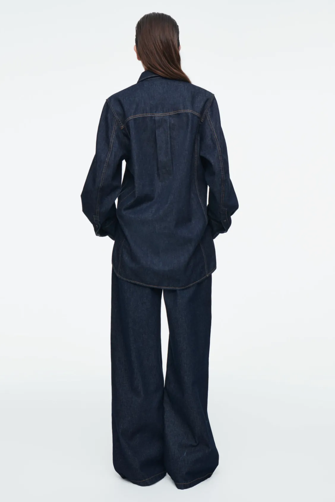 COS OVERSIZED DENIM SHIRT-Women Shirts & Blouses | Tops