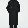COS OVERSIZED DOUBLE-BREASTED WOOL COAT-Women Coats & Jackets
