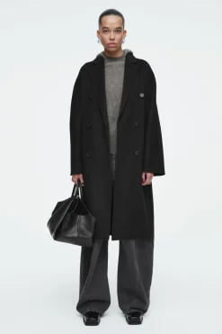 COS OVERSIZED DOUBLE-BREASTED WOOL COAT-Women Coats & Jackets