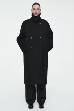 COS OVERSIZED DOUBLE-BREASTED WOOL COAT-Women Coats & Jackets