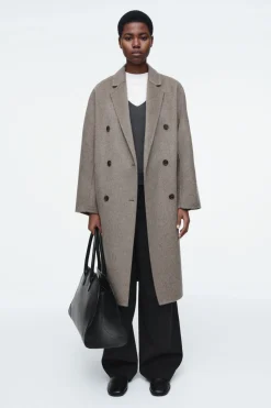 COS OVERSIZED DOUBLE-BREASTED WOOL COAT-Women Coats & Jackets