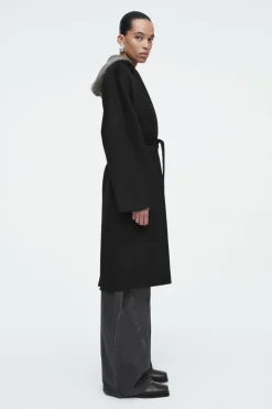 COS OVERSIZED DOUBLE-BREASTED WOOL COAT-Women Coats & Jackets