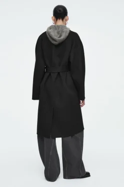 COS OVERSIZED DOUBLE-BREASTED WOOL COAT-Women Coats & Jackets