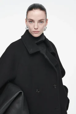 COS OVERSIZED DOUBLE-BREASTED WOOL COAT-Women Coats & Jackets