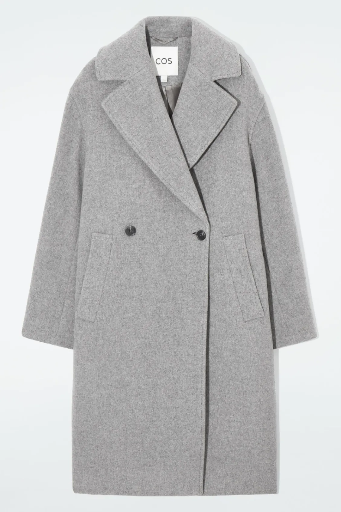 COS OVERSIZED DOUBLE-BREASTED WOOL COAT-Women Coats & Jackets