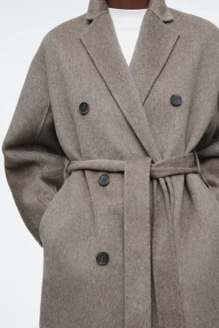 COS OVERSIZED DOUBLE-BREASTED WOOL COAT-Women Coats & Jackets