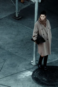 COS OVERSIZED DOUBLE-BREASTED WOOL COAT-Women Coats & Jackets