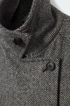 COS OVERSIZED DOUBLE-BREASTED WOOL PEA COAT-Women Coats & Jackets