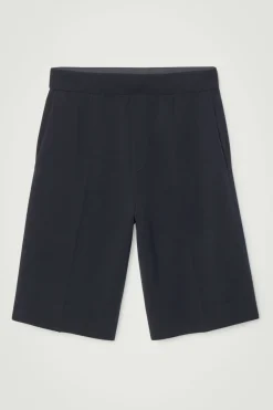 COS OVERSIZED DOUBLE-FACED KNITTED BERMUDA SHORTS- Pants