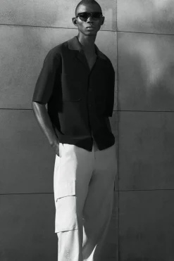 COS OVERSIZED DOUBLE-FACED KNITTED SHIRT- Shirts | Sweaters & Cardigans