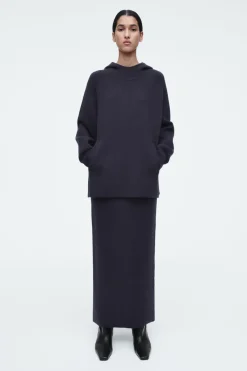 COS OVERSIZED DOUBLE-FACED WOOL HOODIE-Women Tops | Sweaters & Cardigans