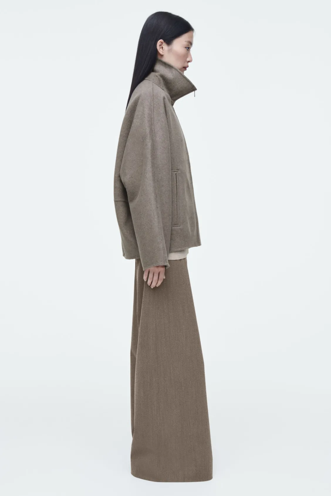COS OVERSIZED DOUBLE-FACED WOOL JACKET-Women Coats & Jackets