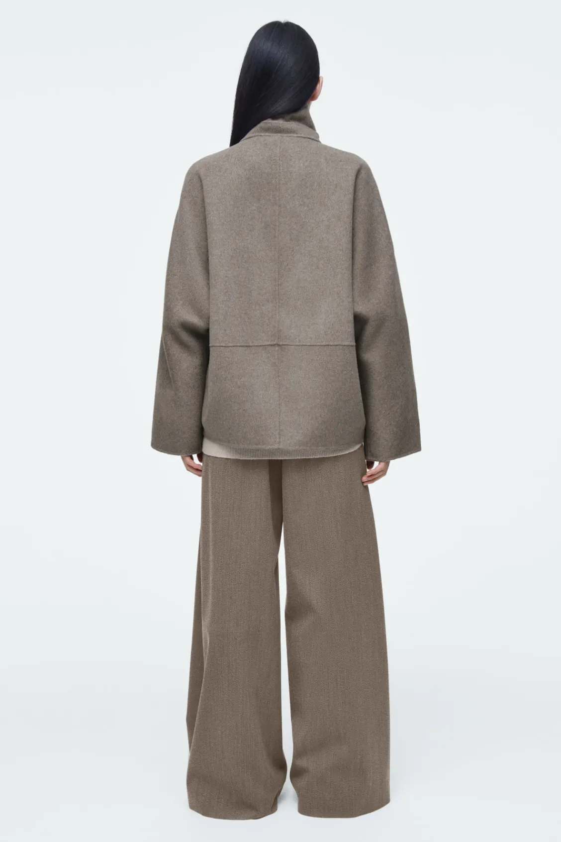 COS OVERSIZED DOUBLE-FACED WOOL JACKET-Women Coats & Jackets